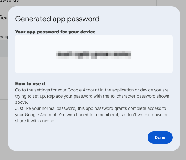 Email app password 2