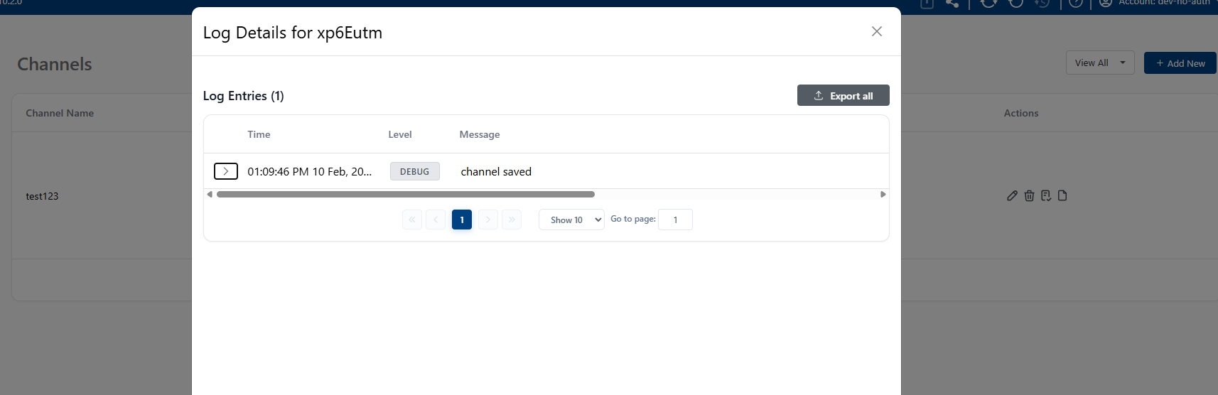 execution logs detailed