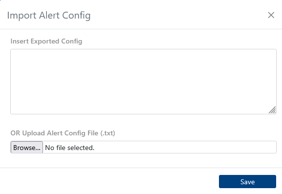 import alert config